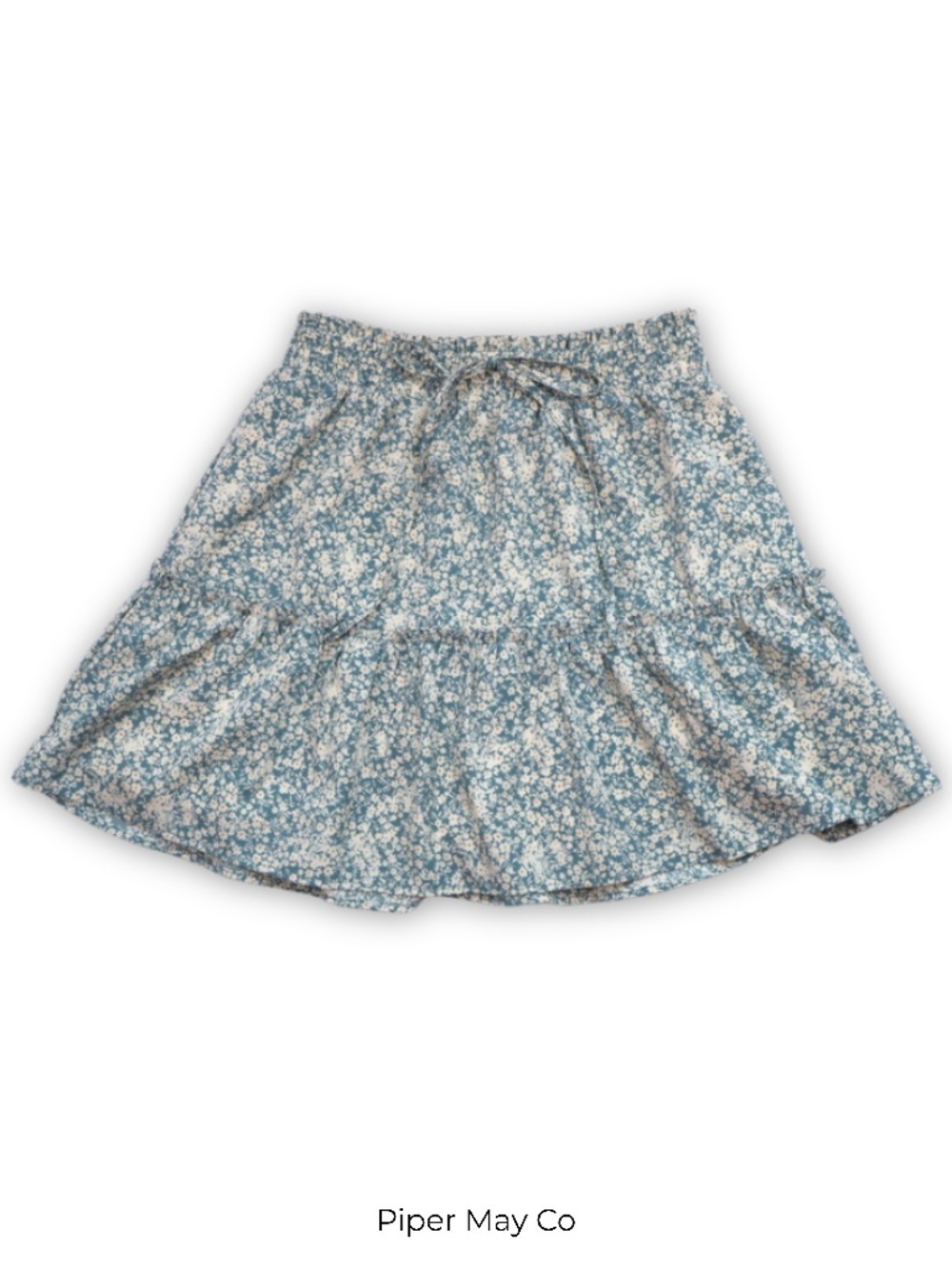 Paper Crane Floral Mini Skirt Small Elastic Waist Neutral Feminine